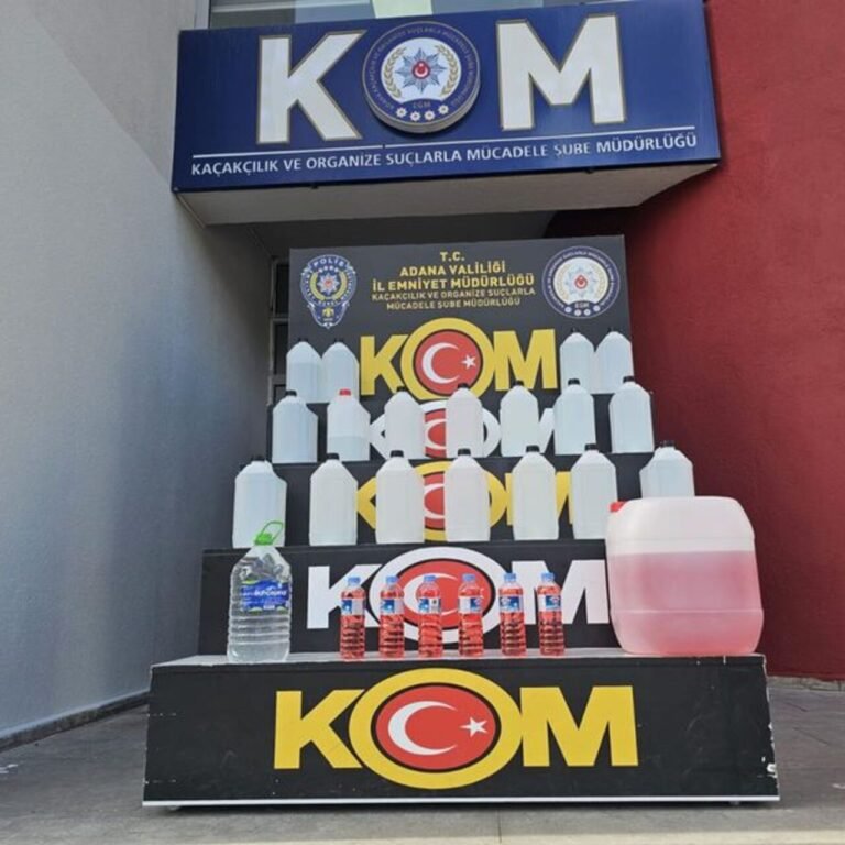 Adana'da sahte içki ele geçirildi
