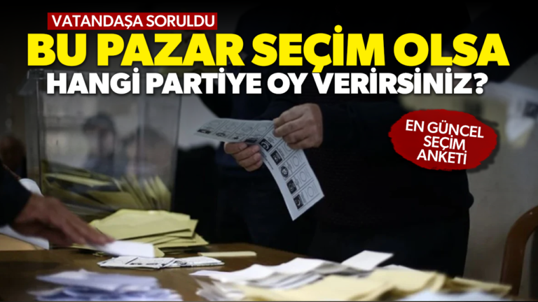 Bu pazar seçim olsa hangi partiye oy verirsiniz?