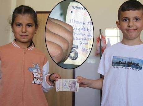 İlkokul öğrencisi kantinden aldığı 5 liranın üstündeki notu gördü! Herkes seferber oldu