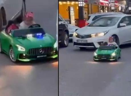 Mersin'de dehşet anları! Akülü araçlı çocuğa otomobil çarptı