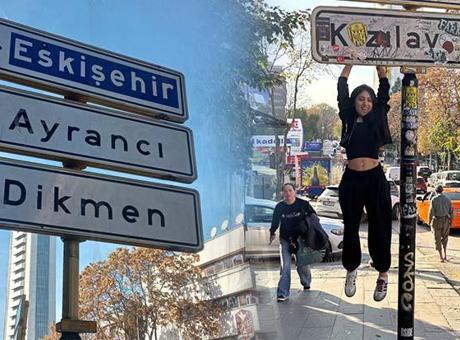 'En Ankara Fotoğrafım' akımı büyüdü! Kızılay tabelası çalındı, yenisiyle poz kuyruğu başladı