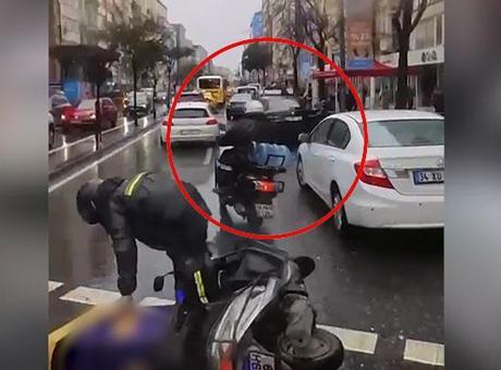 Şişli’de trafiği birbirine kattı! Motosiklet sürücüsüne 28 bin liralık ceza